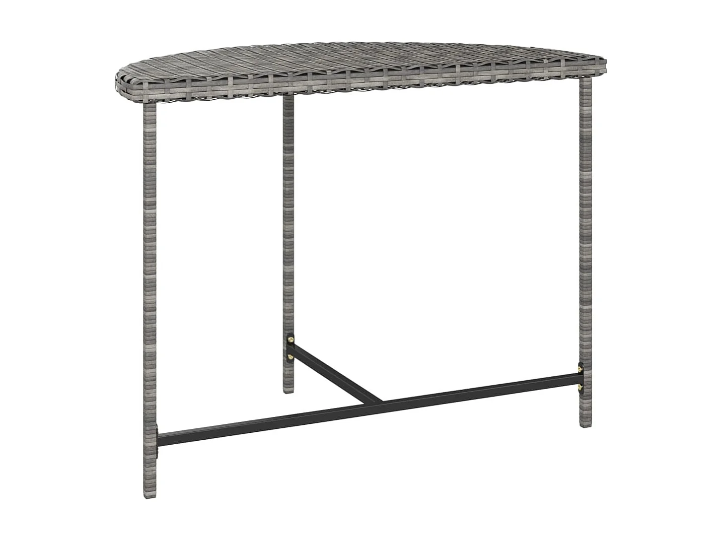 Table de jardin Gris 100x50x75 Résine tressée