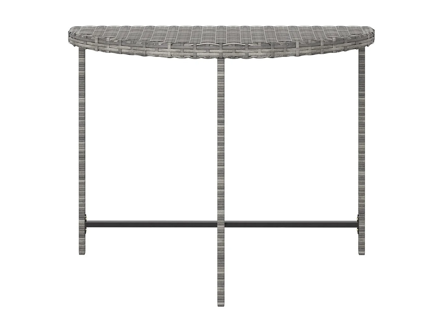 Table de jardin Gris 100x50x75 Résine tressée