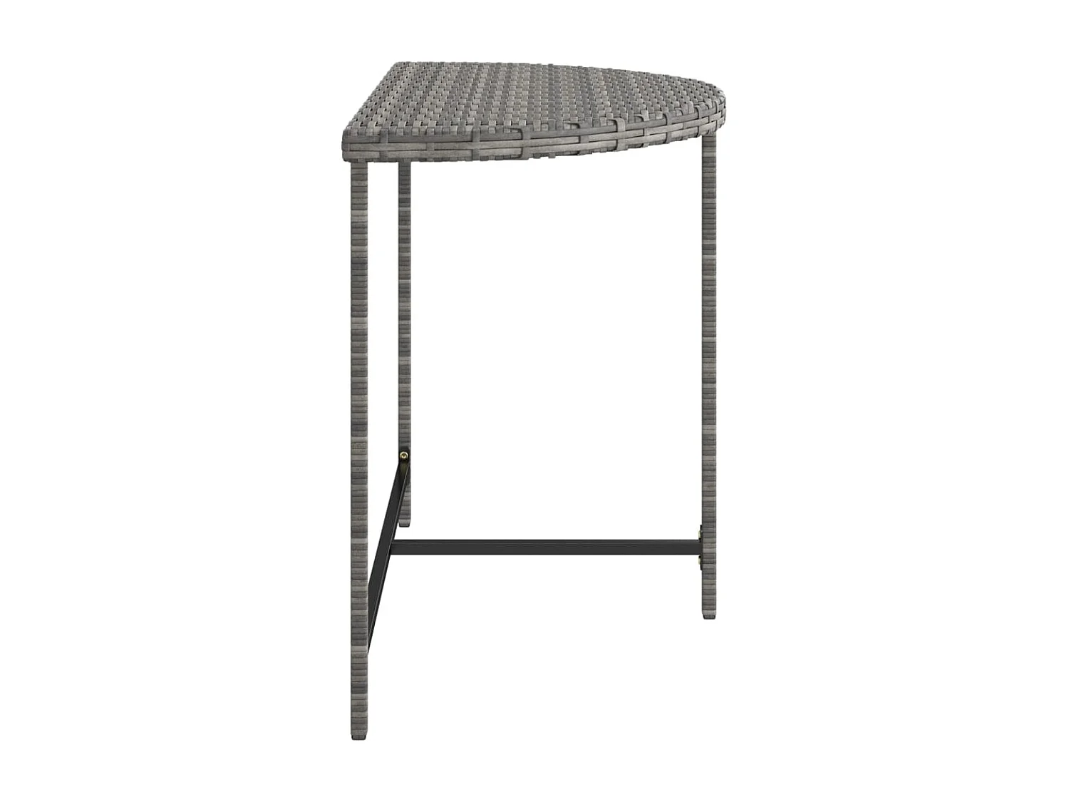 Table de jardin Gris 100x50x75 Résine tressée