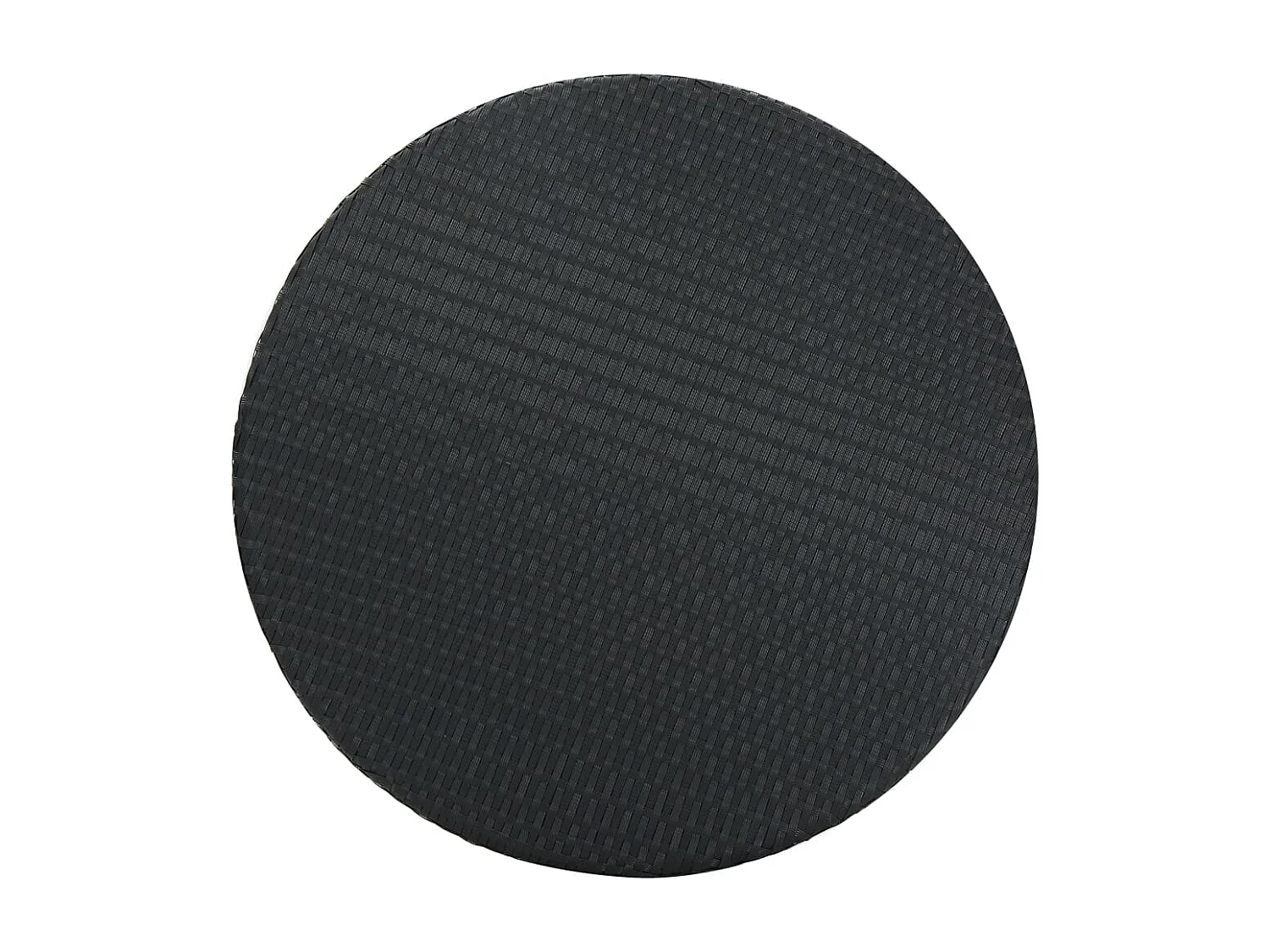 Table de jardin Noir 75,5x106 Résine tressée