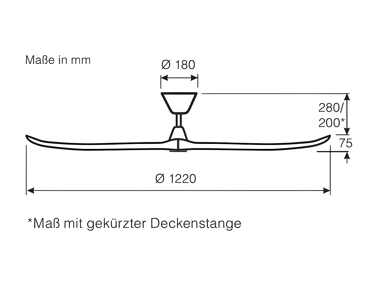 ECO GENUINO 122, ventilator zonder licht, CasaFan