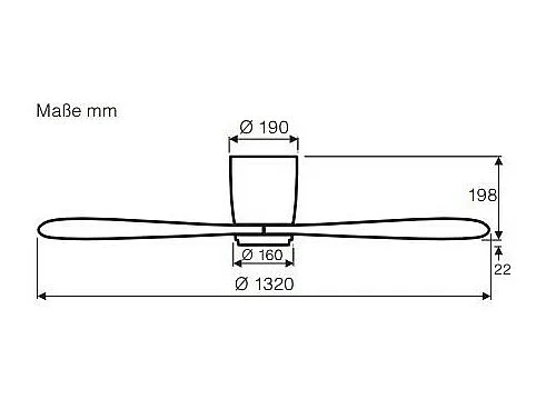ECO PLANO WOOD, Ventilatore Senza Luce, Casafan