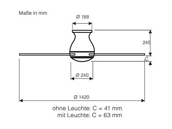 ECO PALLAS 142, Ventilator zonder licht, CasaFan
