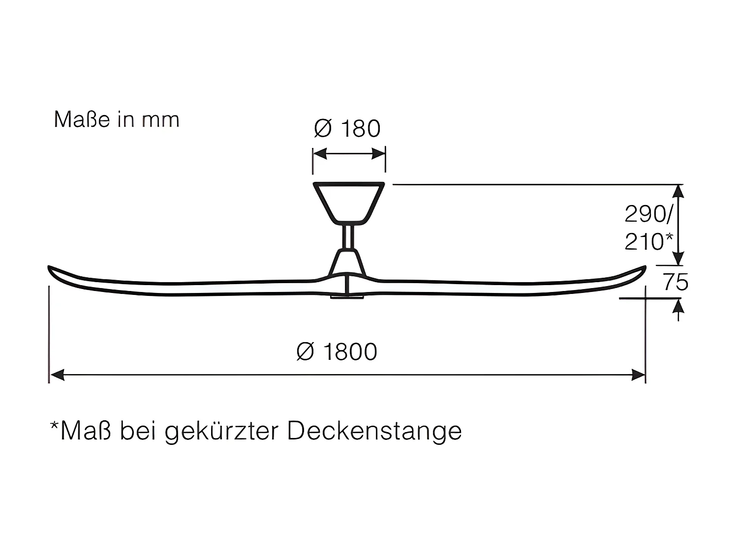 ECO GENUINO 180, Ventilatore Senza Luce, CasaFan