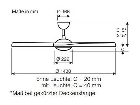 eco interior 140, ventilator zonder licht, casafan