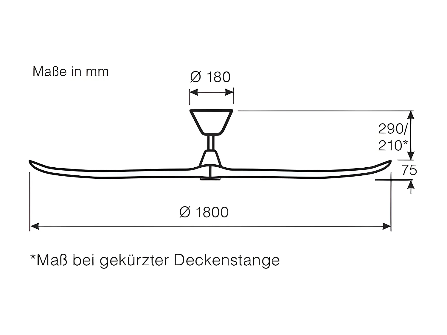 ECO GENUINO 180, Ventilatore Senza Luce, CasaFan