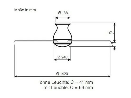ECO PALLAS 142, Ventilateur sans lumière, CasaFan