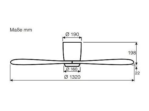 ECO PLANO WOOD, Ventilateur Sans Lumière, Casafan