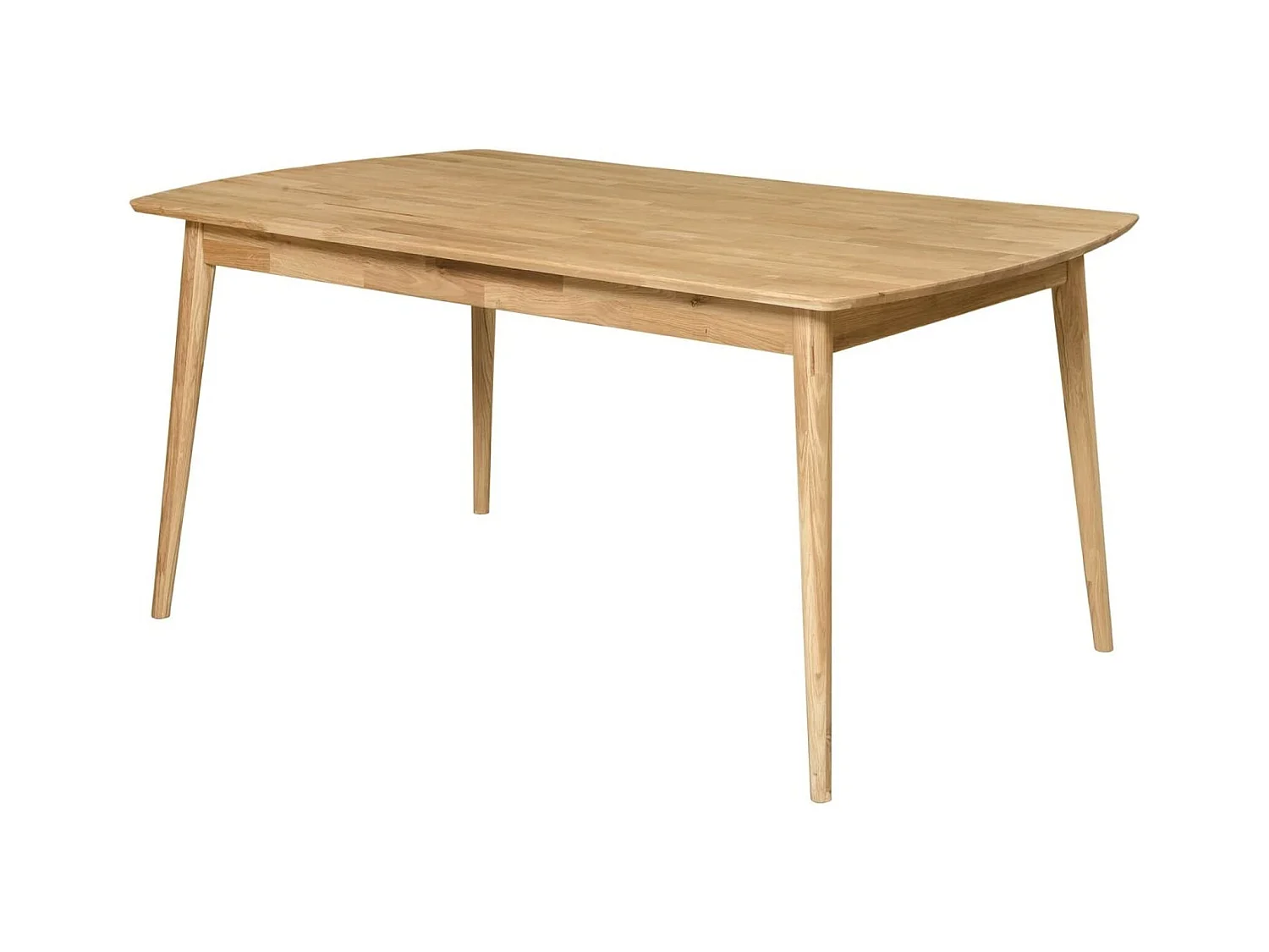 Table à manger rectangulaire 180cm en bois de chêne massif Kundy