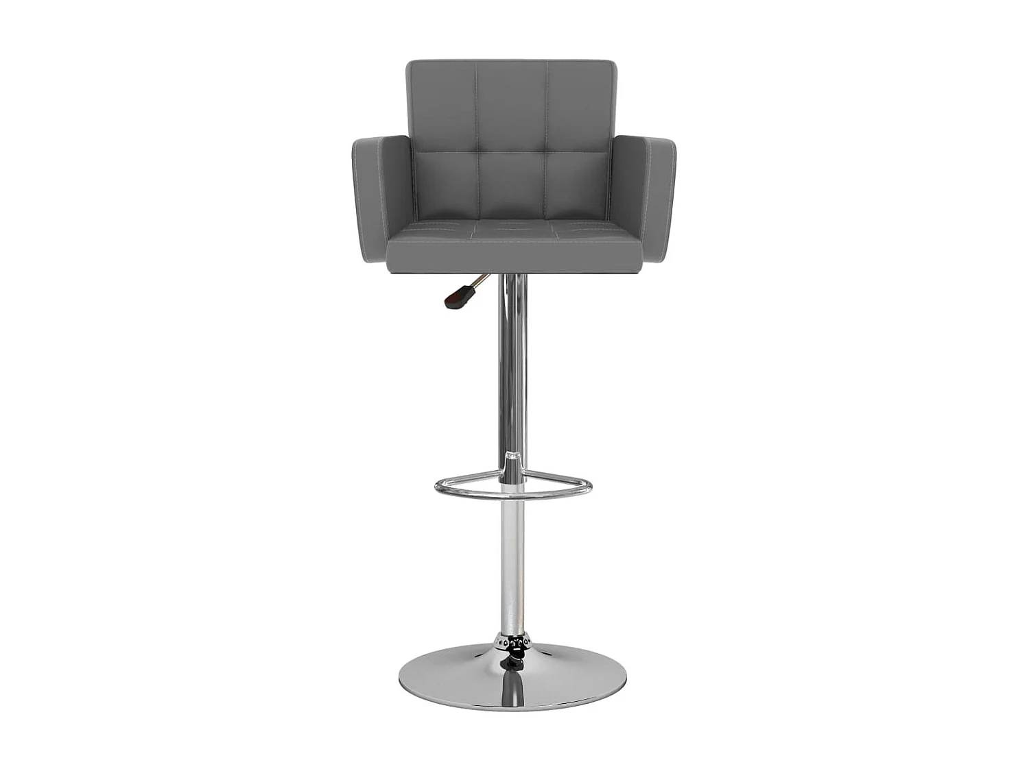 Tabourets de bar 2 pcs Gris Similicuir 14