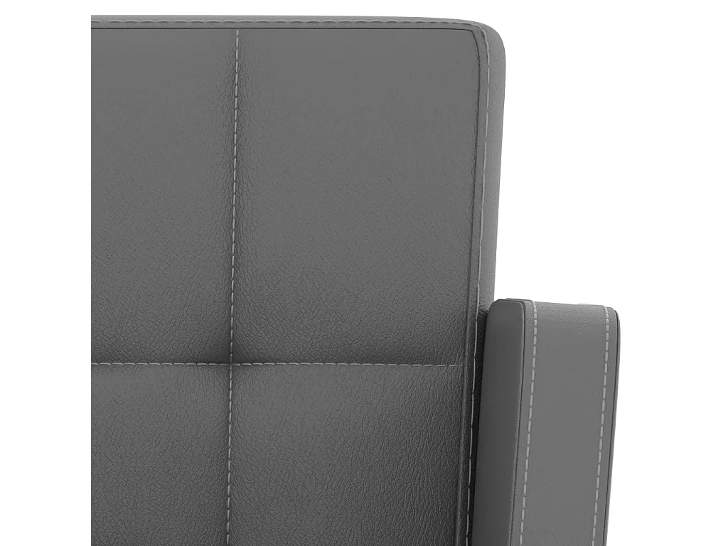 Tabourets de bar 2 pcs Gris Similicuir 14