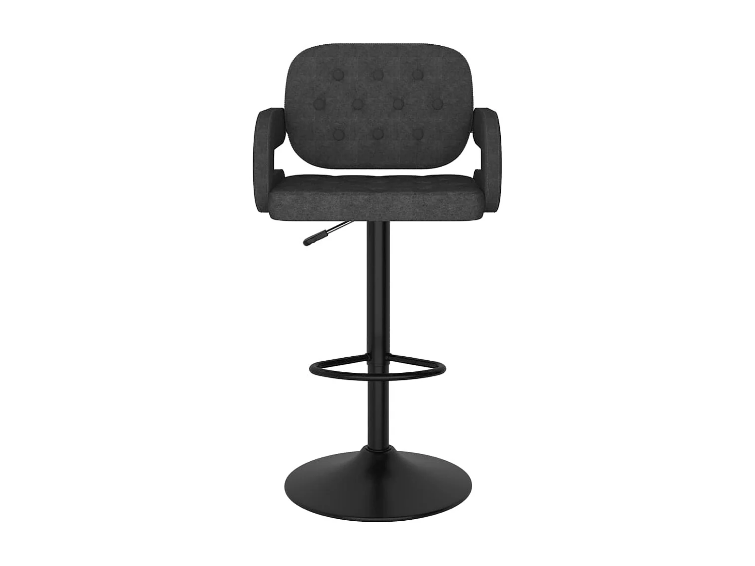 Tabourets de bar 2 pcs Gris foncé Tissu Boris