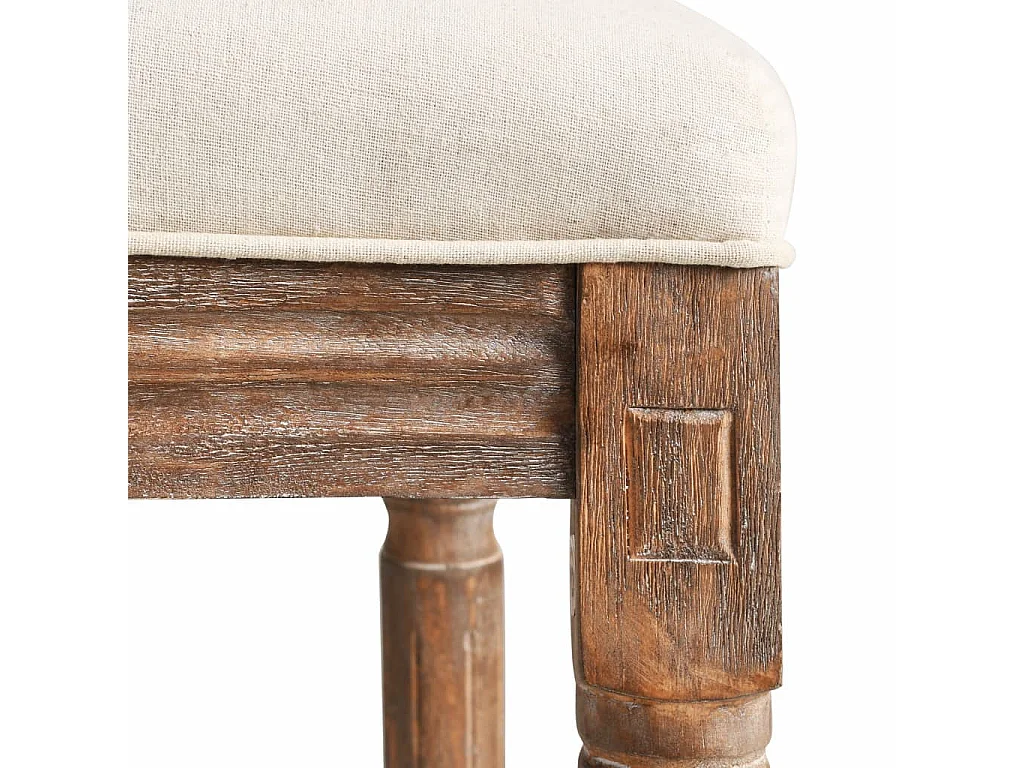 Chaises de bar 2 pcs Blanc Lin