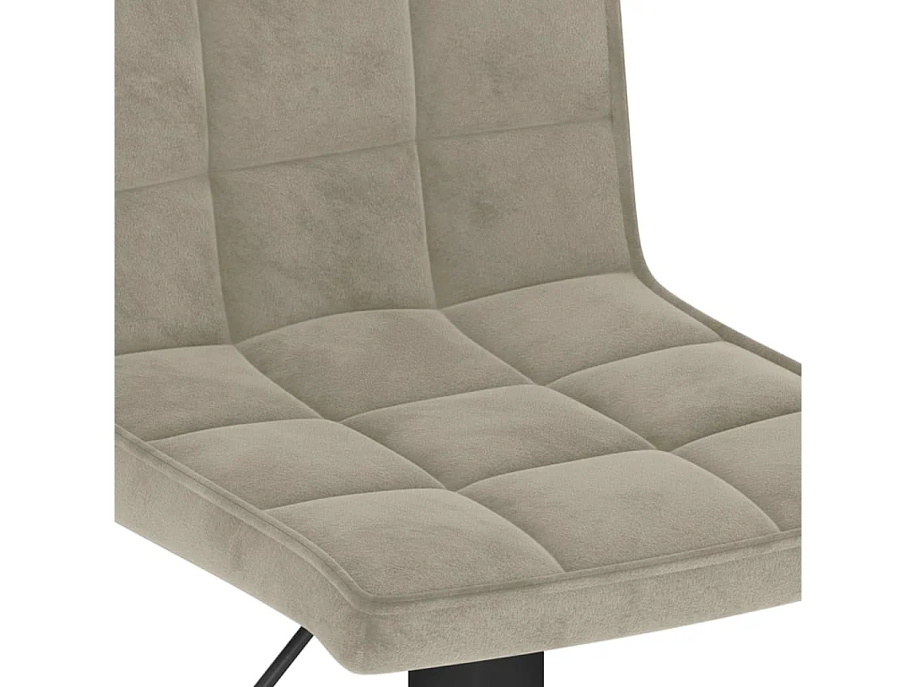 Tabourets de bar 2 pcs Gris clair Velours 12