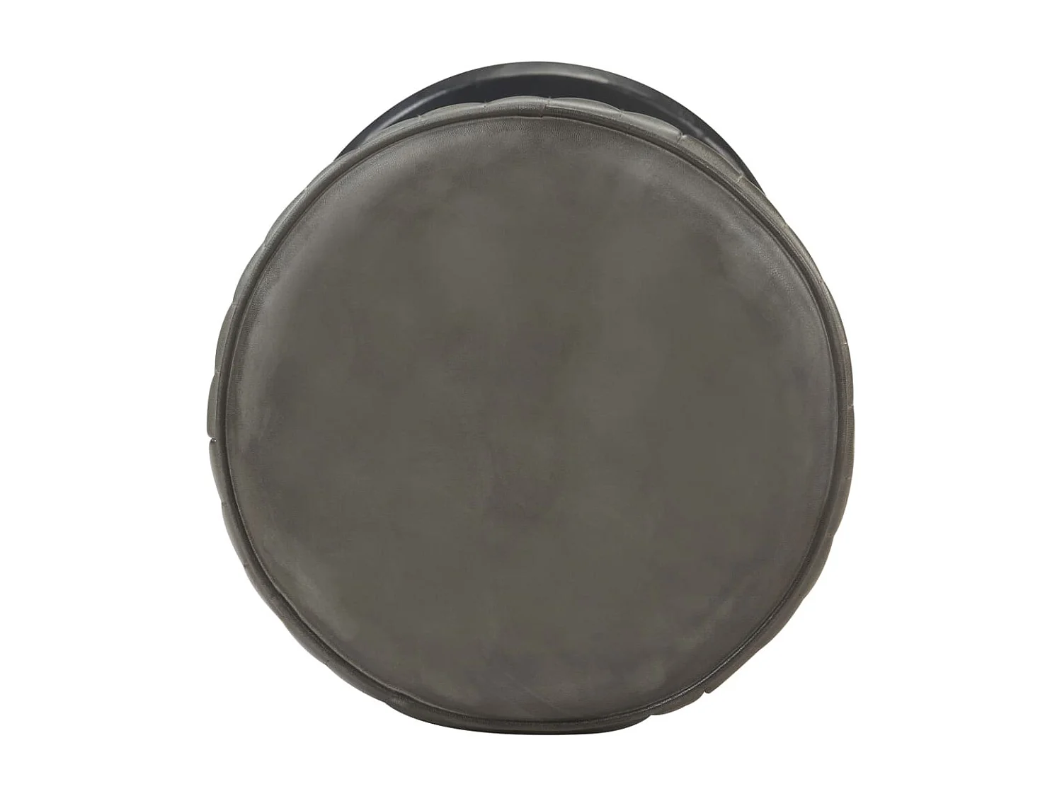 Tabouret de bar Gris Cuir véritable Havane