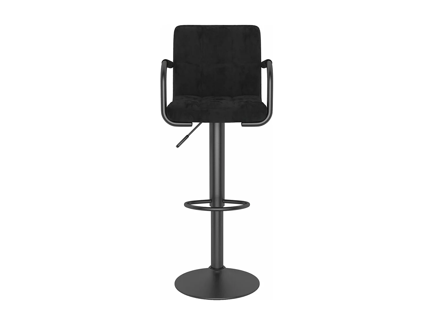 Tabourets de bar design avec accoudoir velours noir Konfa