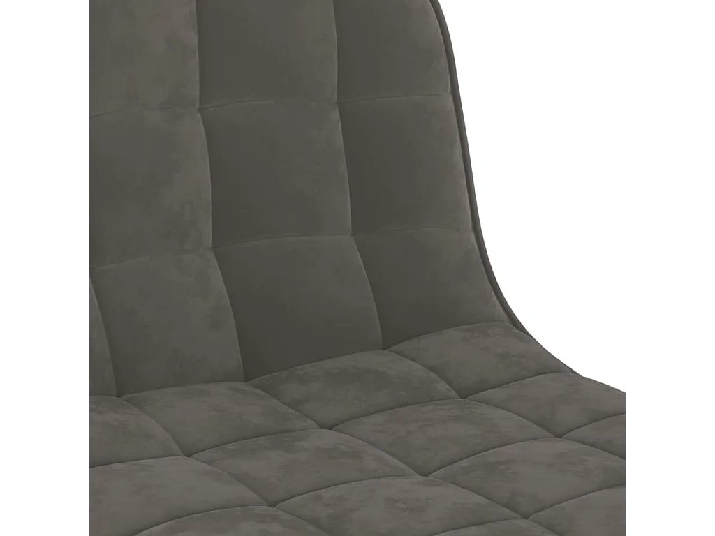 Tabourets de bar 2 pcs Gris foncé Velours 15