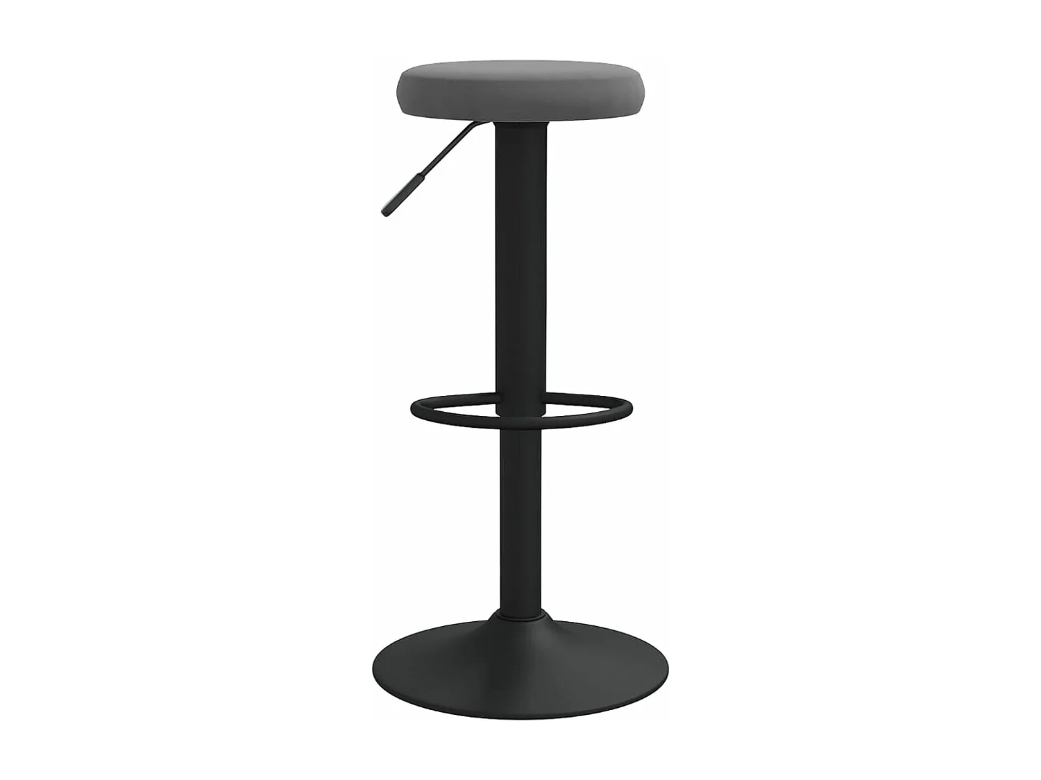 Tabourets de bar 2 pcs Gris foncé Velours 4