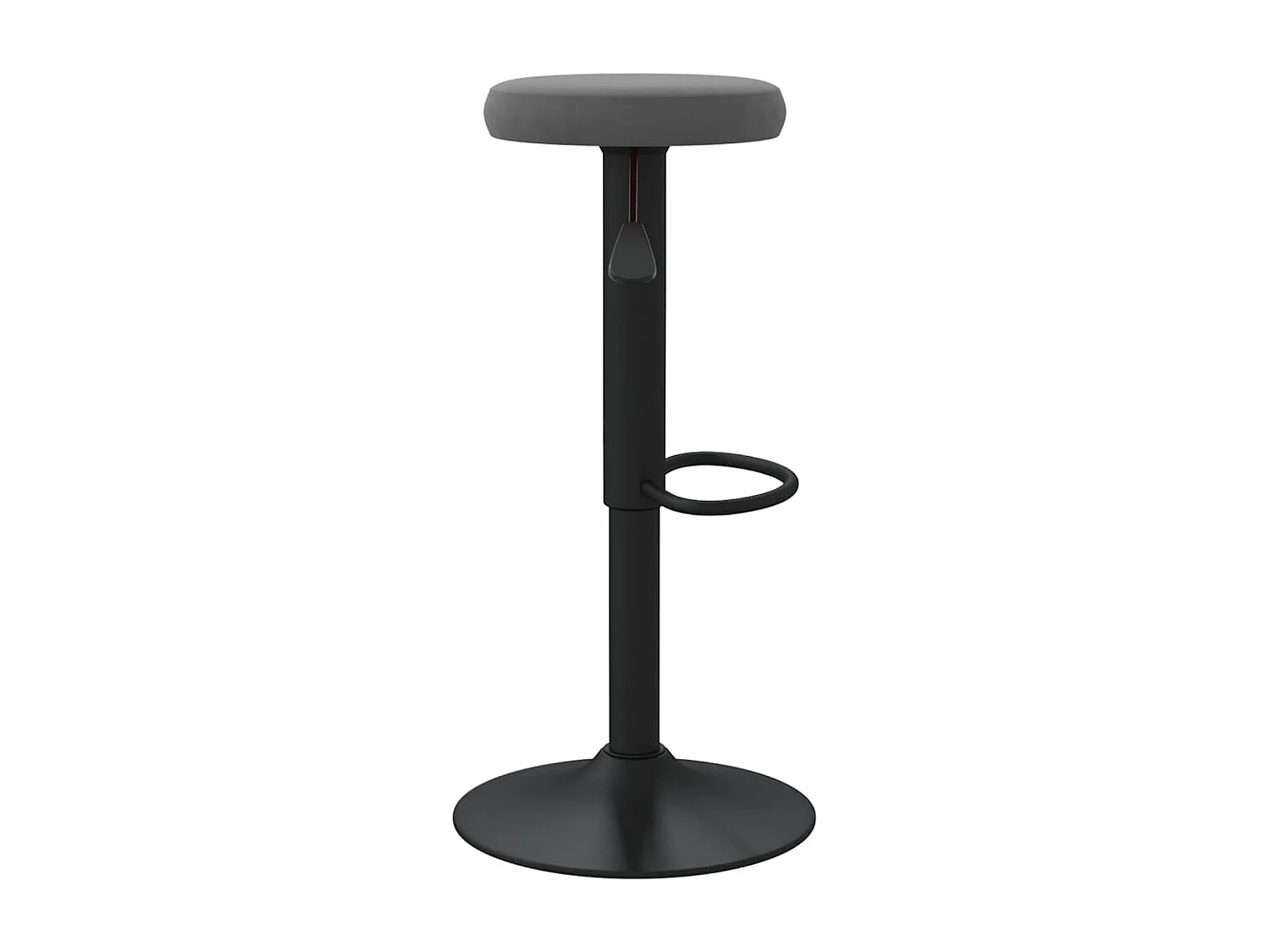 Tabourets de bar 2 pcs Gris foncé Velours 4