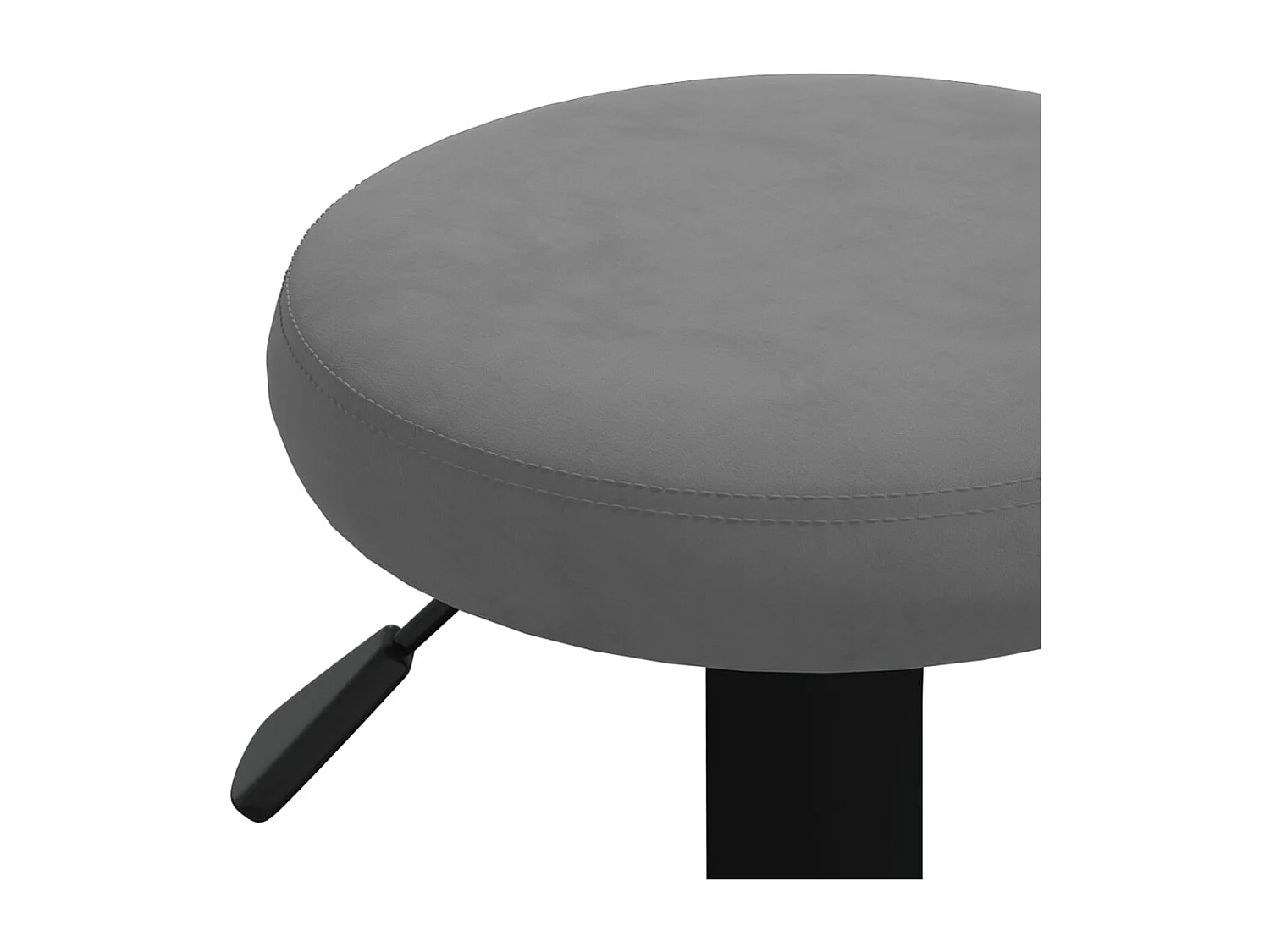 Tabourets de bar 2 pcs Gris foncé Velours 4