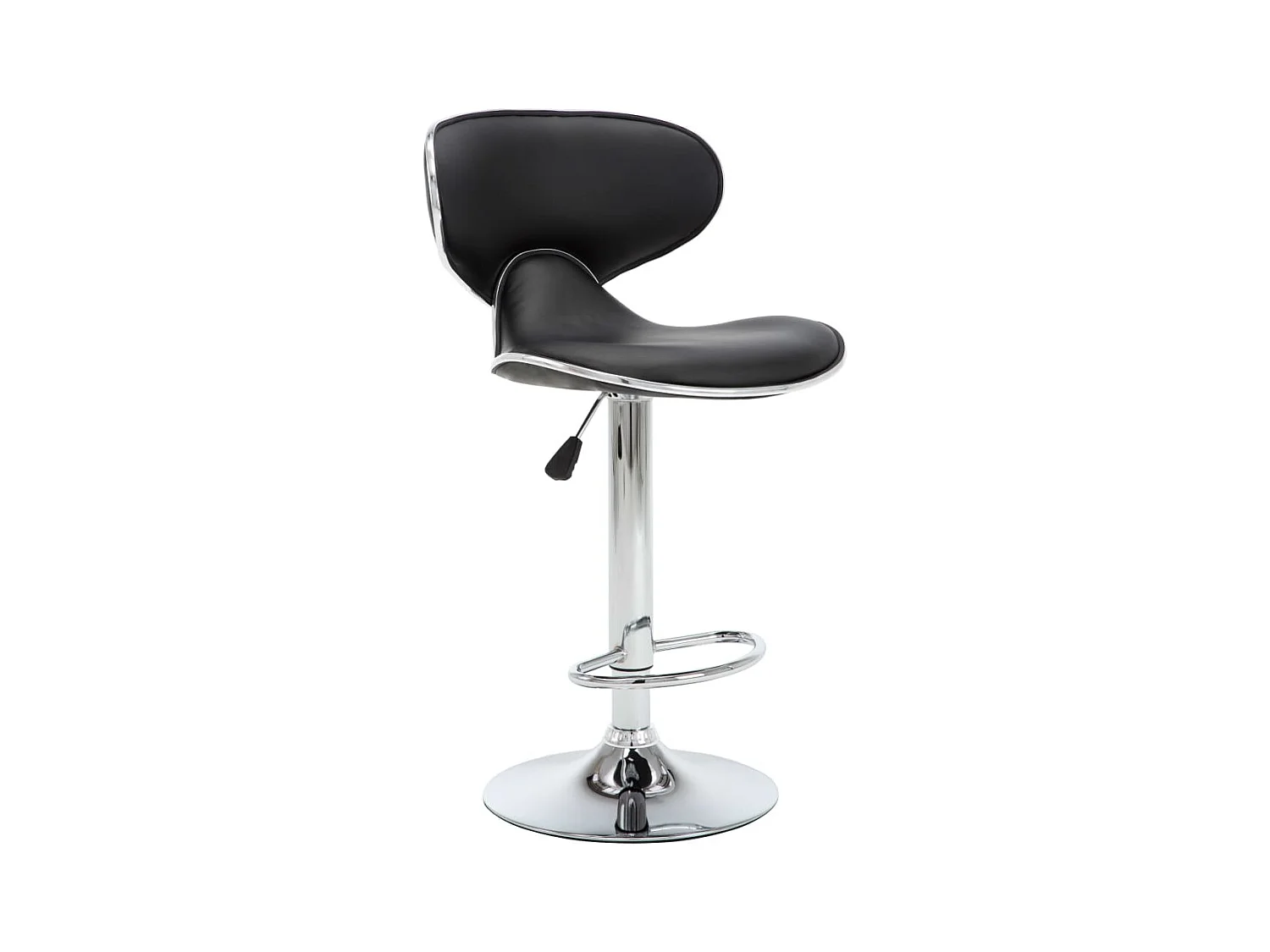 Tabourets de bar 2 pcs Noir Similicuir Cobra