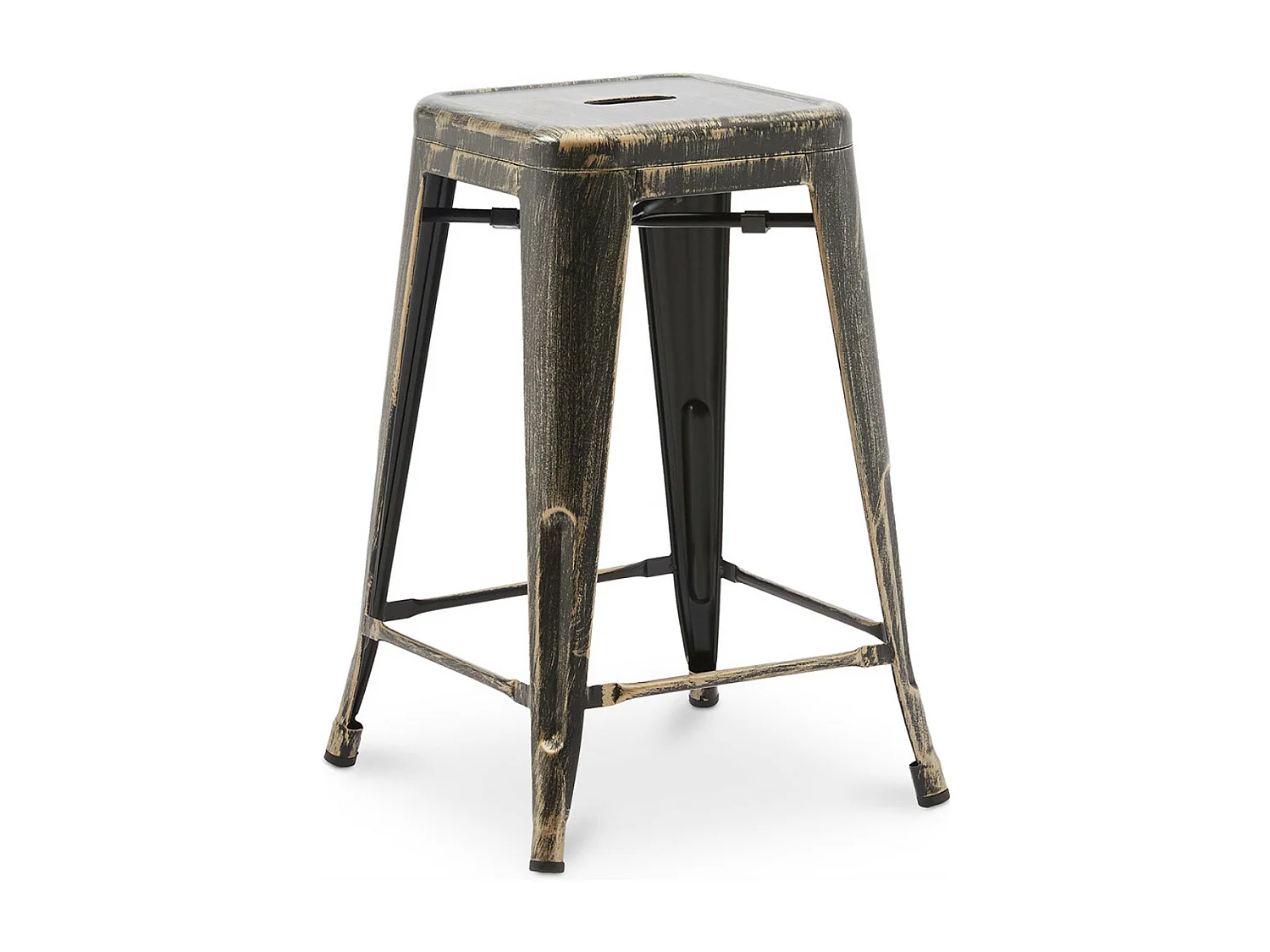 Tabouret acier vintage renforcé Kalax 60cm --Couleur Bronze