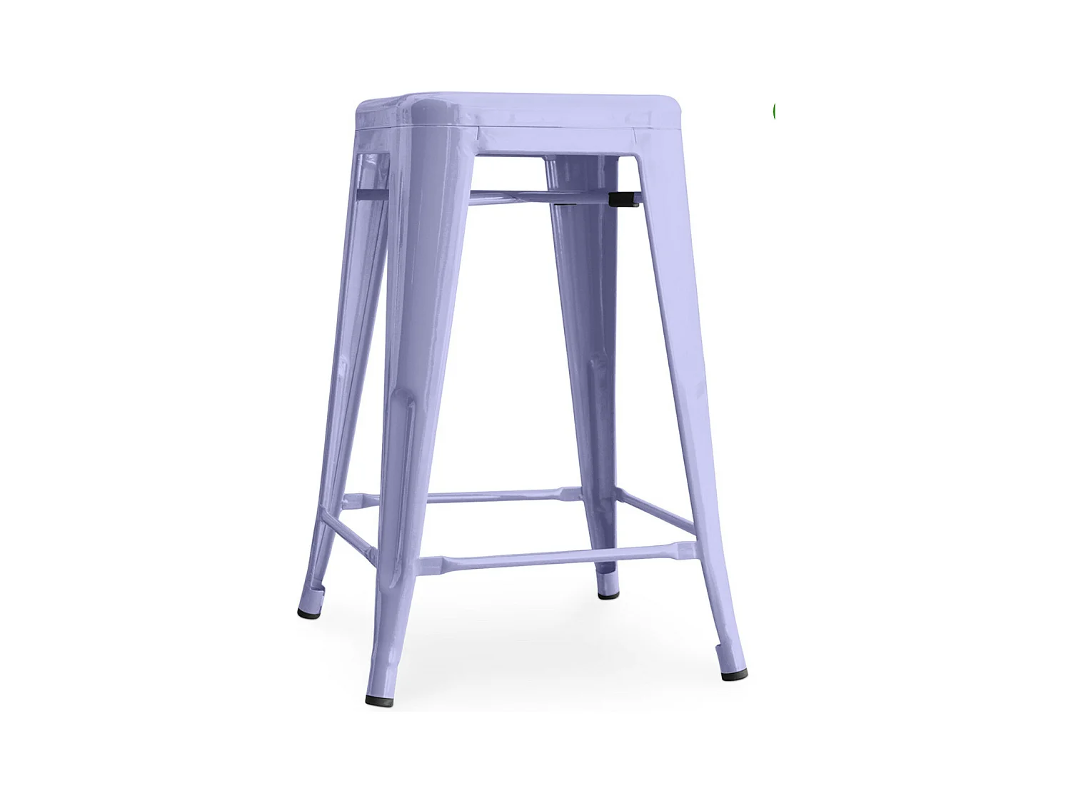 Tabouret industriel acier brillant renforcé Kalax 60cm --Couleur Parme