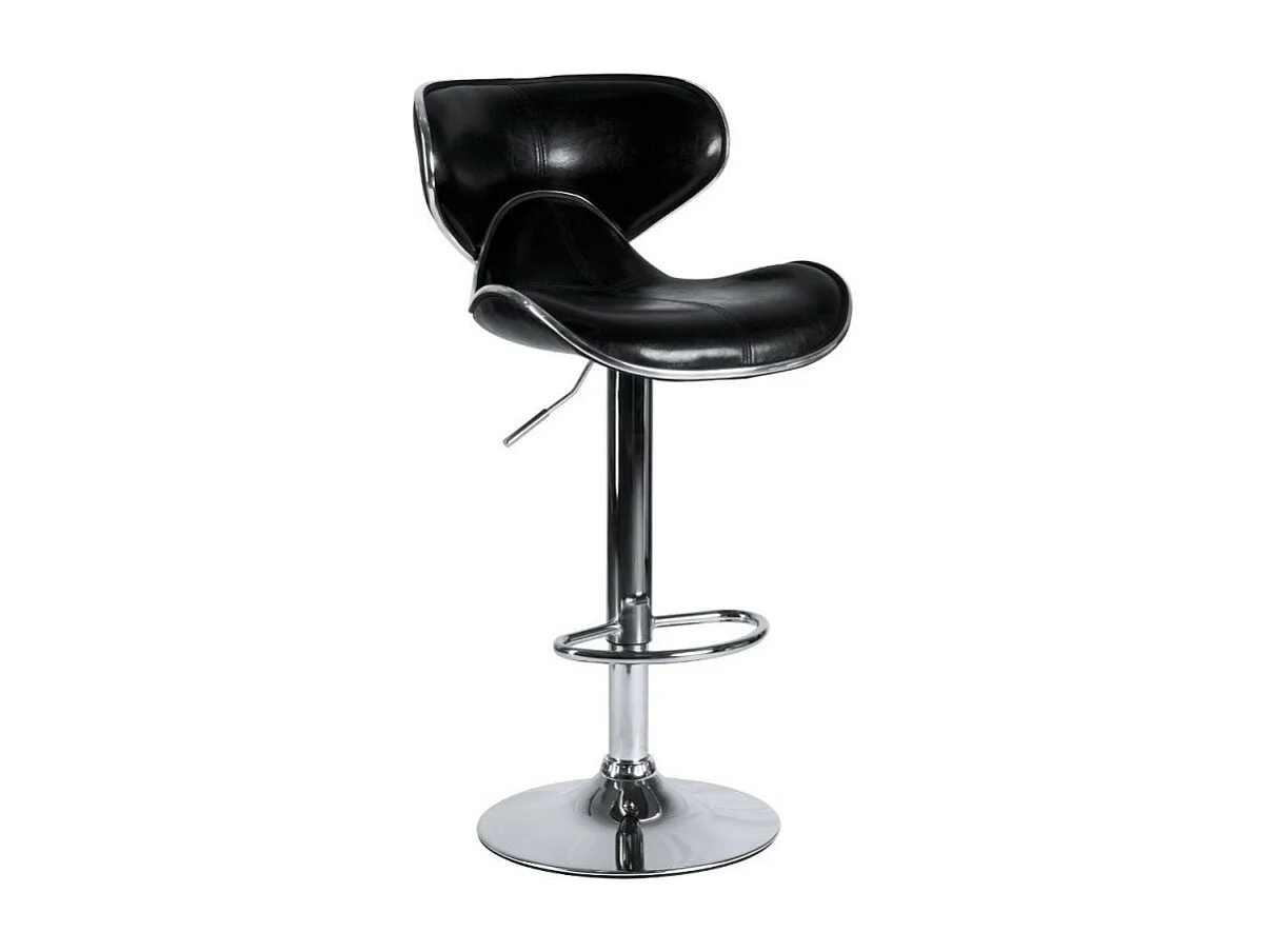 Taburete Kora imitación negro - Lote de 2