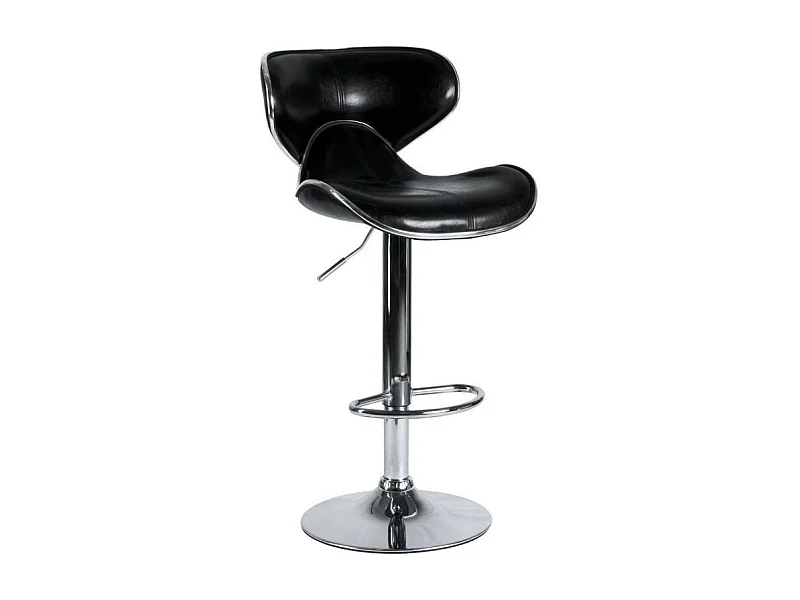 Taburete Kora imitación negro - Lote de 2