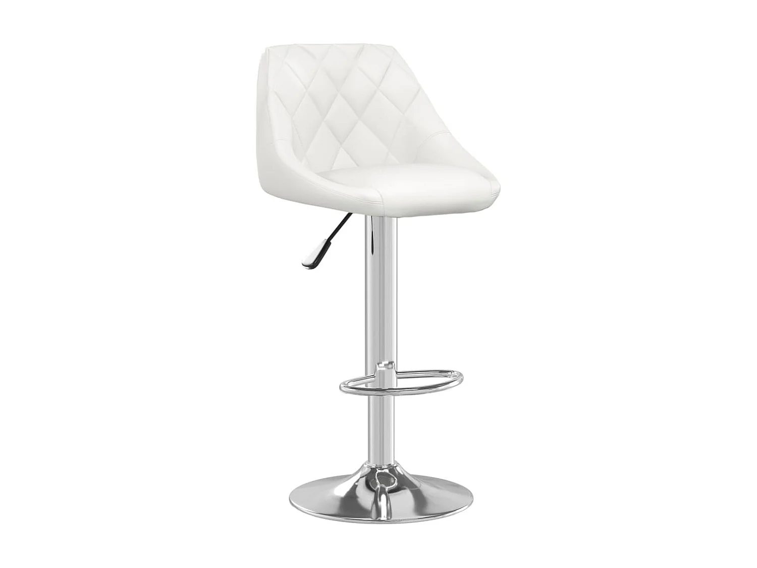 Tabourets de bar 2 pcs Blanc Similicuir 16