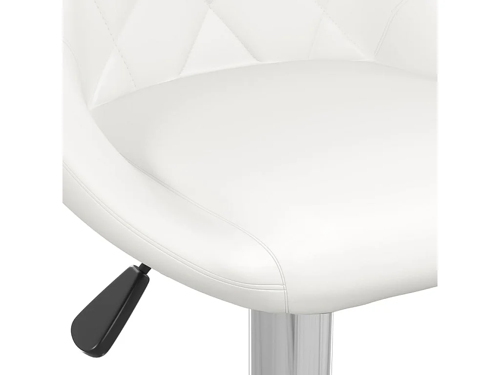 Tabourets de bar 2 pcs Blanc Similicuir 16