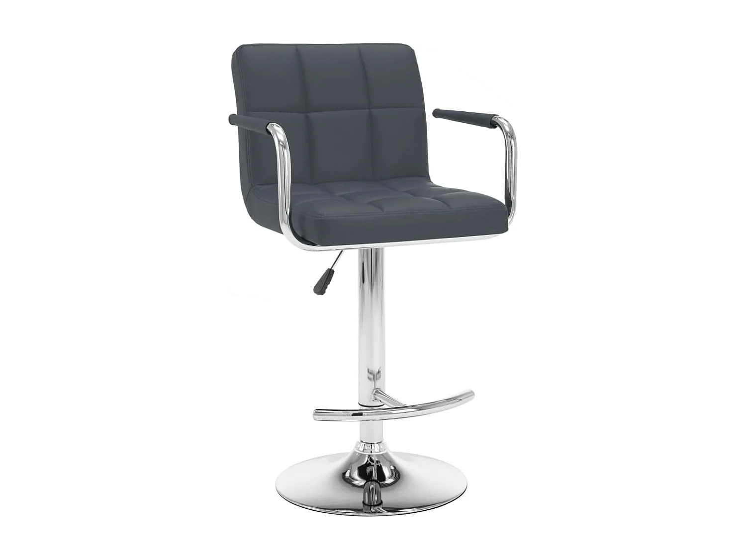 Tabourets de bar 2 pcs Gris Similicuir Kila