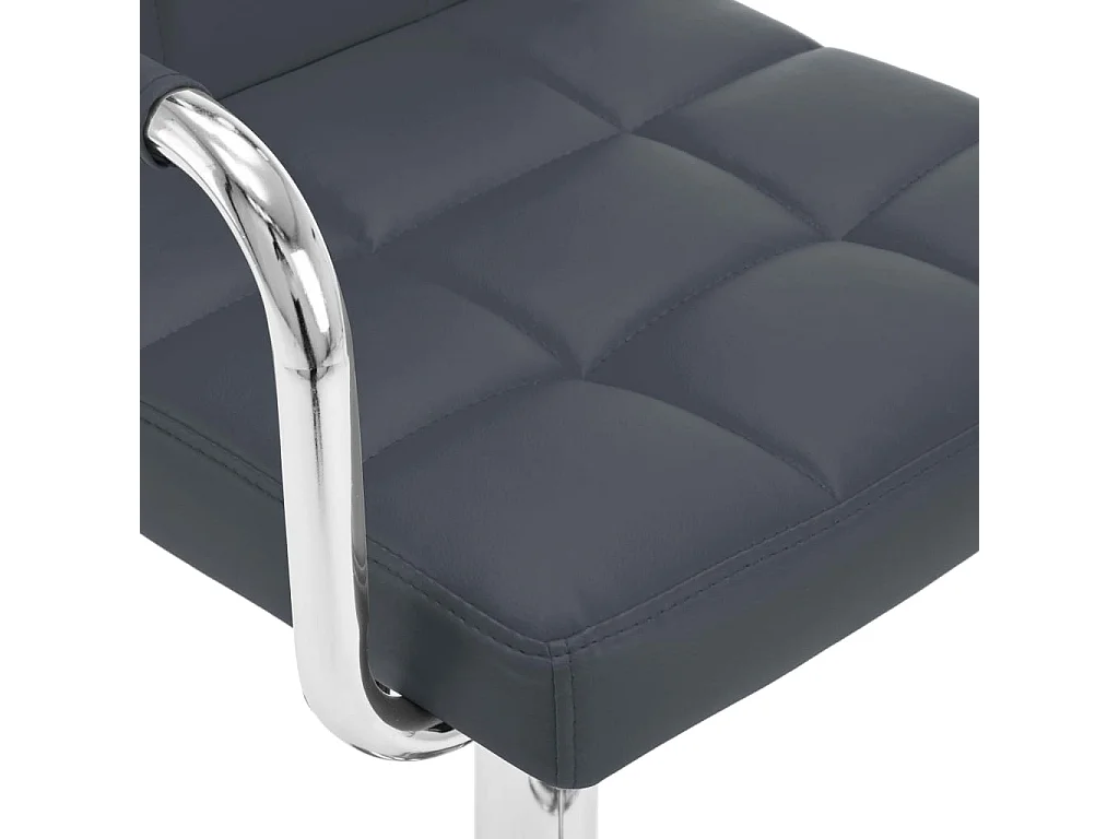 Tabourets de bar 2 pcs Gris Similicuir Kila