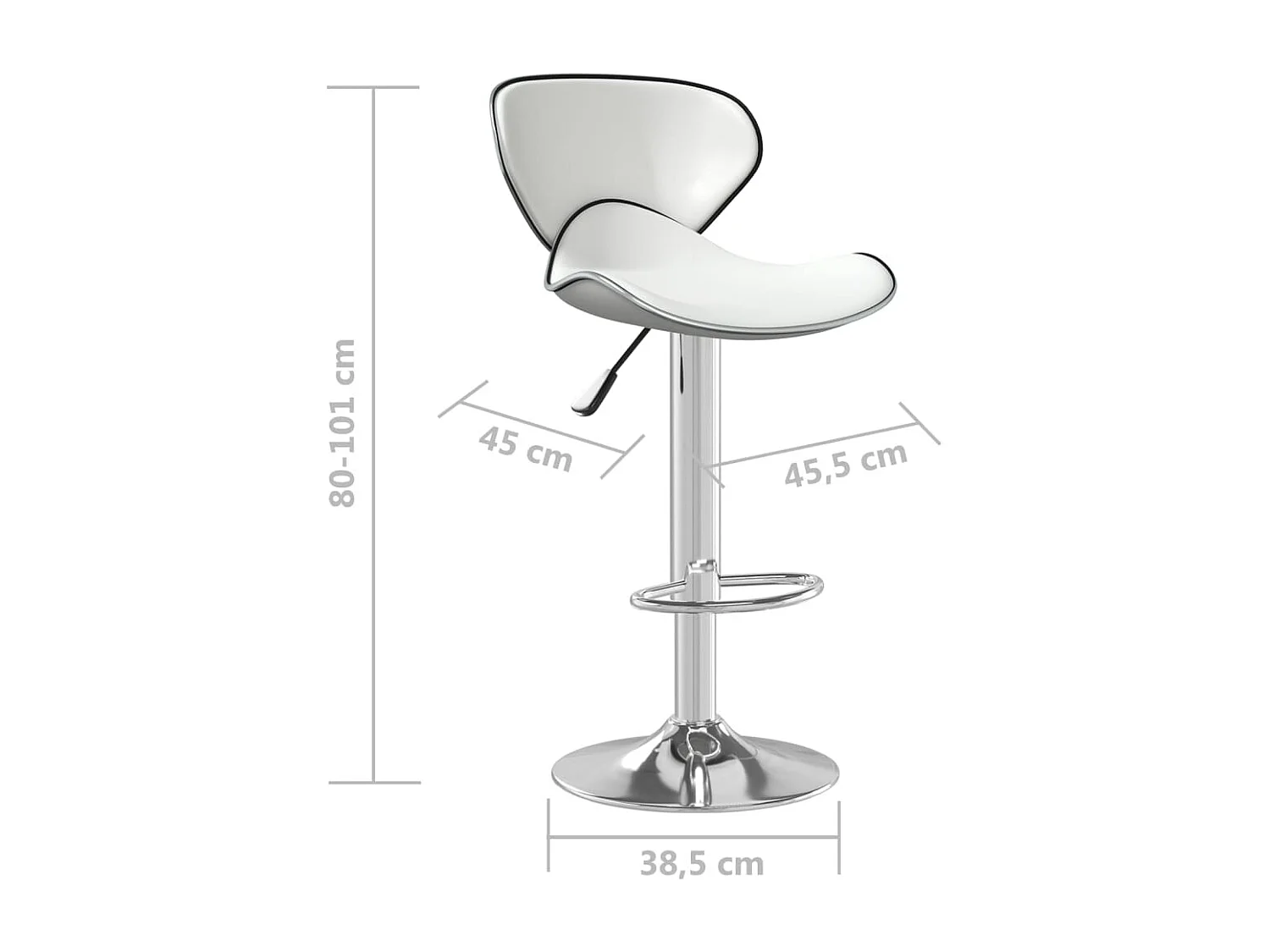 Tabouret de bar Blanc Similicuir 14
