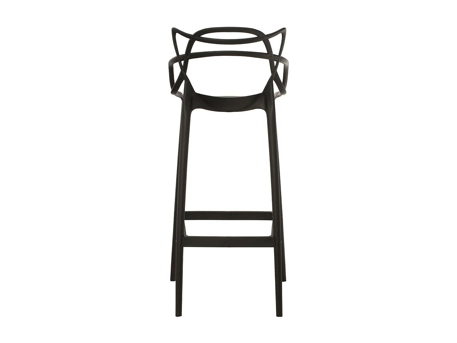 Tabouret Beliano premium - Intérieur et extérieur-Couleur Noir-Hauteur d'assise 77 cm