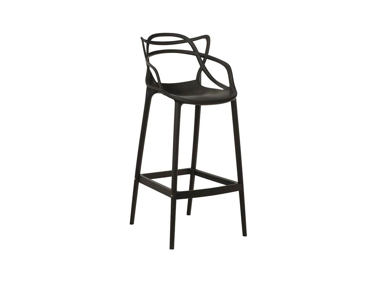 Tabouret Beliano premium - Intérieur et extérieur-Couleur Noir-Hauteur d'assise 77 cm