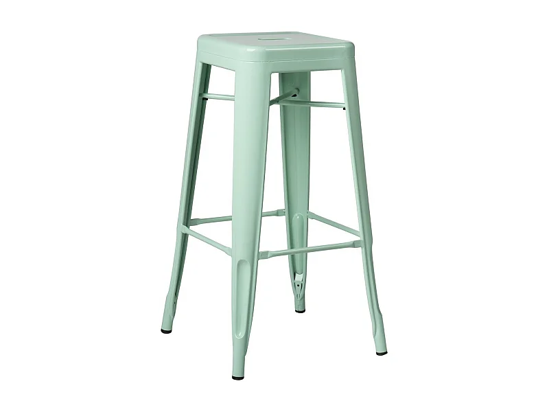 Taburete industrial Kontoir 65 cm de acero rosa brillante-Color Verde pastel