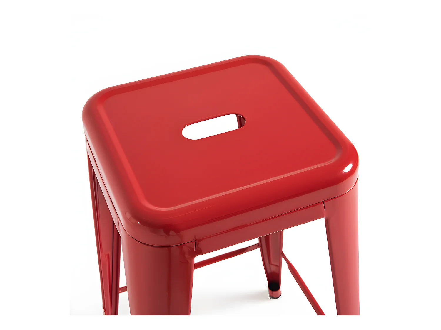 Tabouret 65cm Kontoir en acier brillant - Design industriel et élégant-Couleur Vert pastel