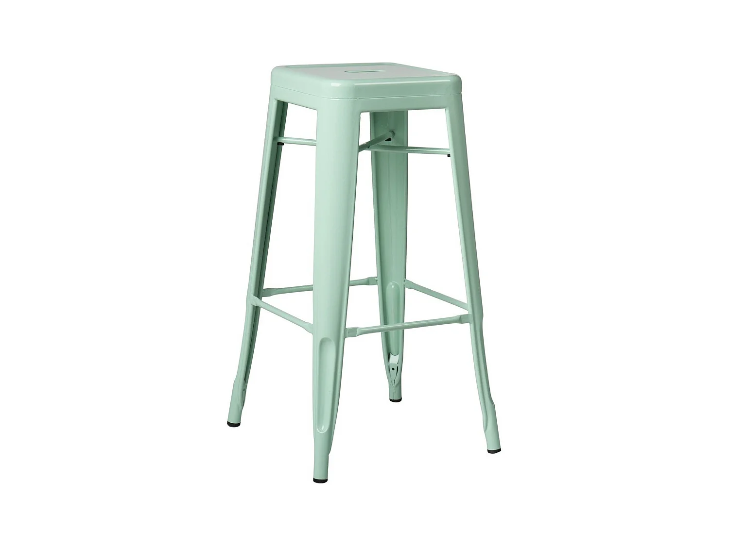 Taburete industrial Kontoir 65 cm de acero rosa brillante-Color Verde pastel