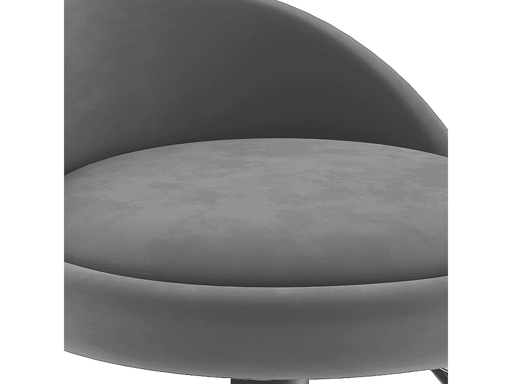 Tabourets de bar 2 pcs Gris foncé Velours 14