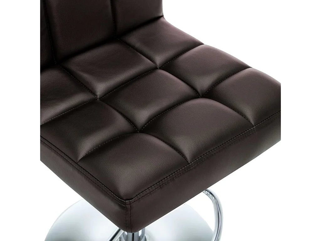 Tabourets de bar 2 pcs Marron Similicuir 12