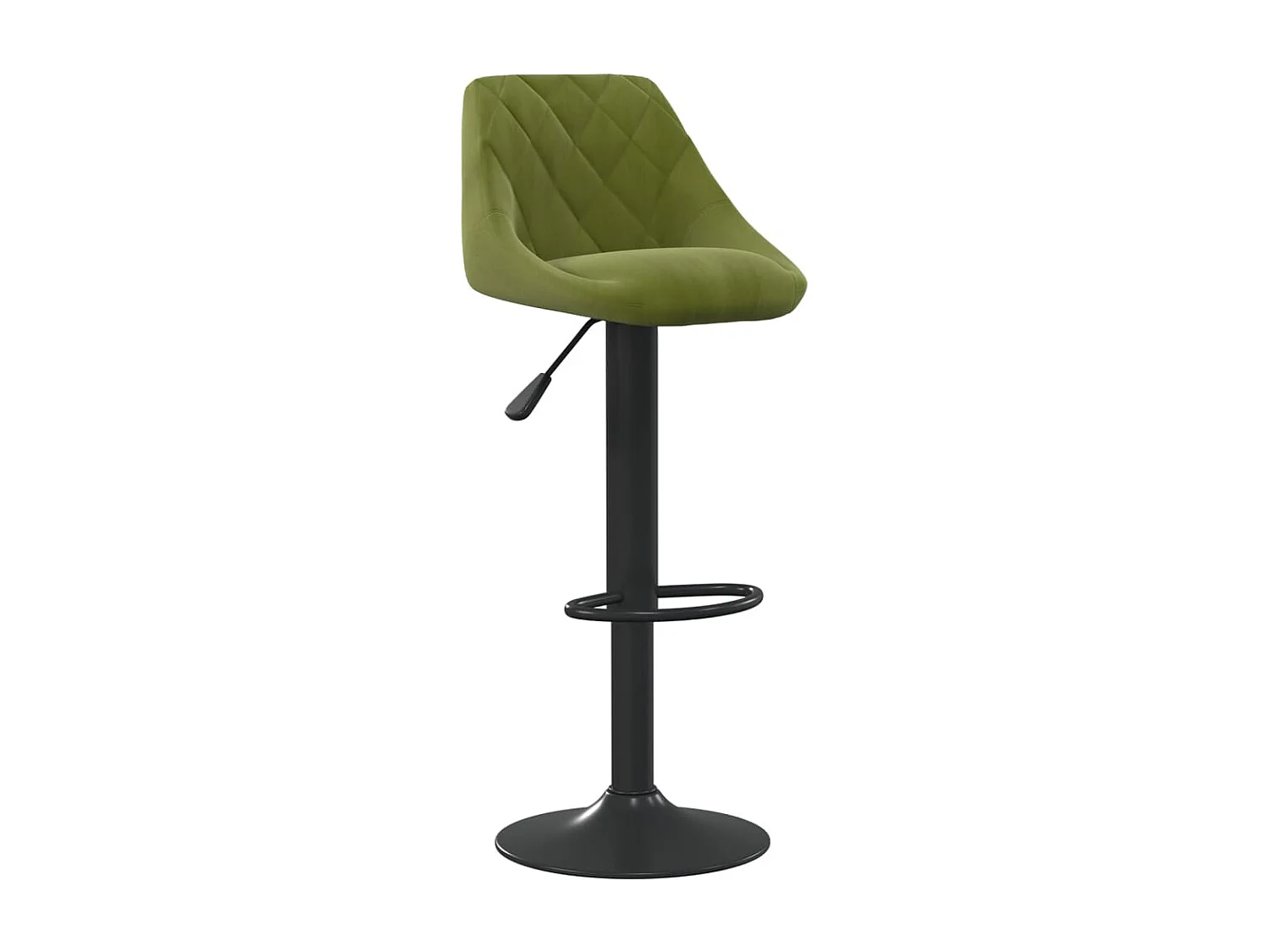Tabourets de bar 2 pcs Vert clair Velours 7