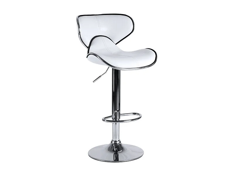 Tabouret simili blanc Kora - Lot de 2