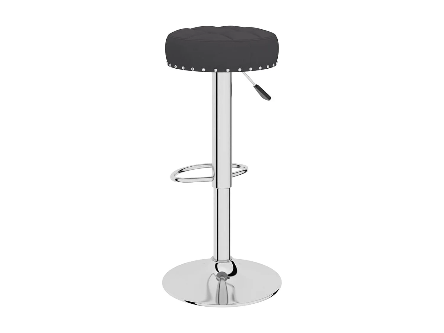 Tabourets de bar 2 pcs Noir Tissu 6