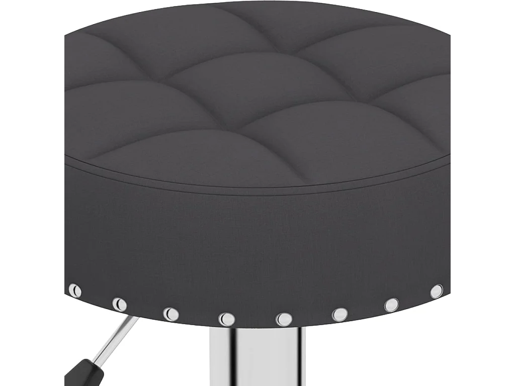 Tabourets de bar 2 pcs Noir Tissu 6