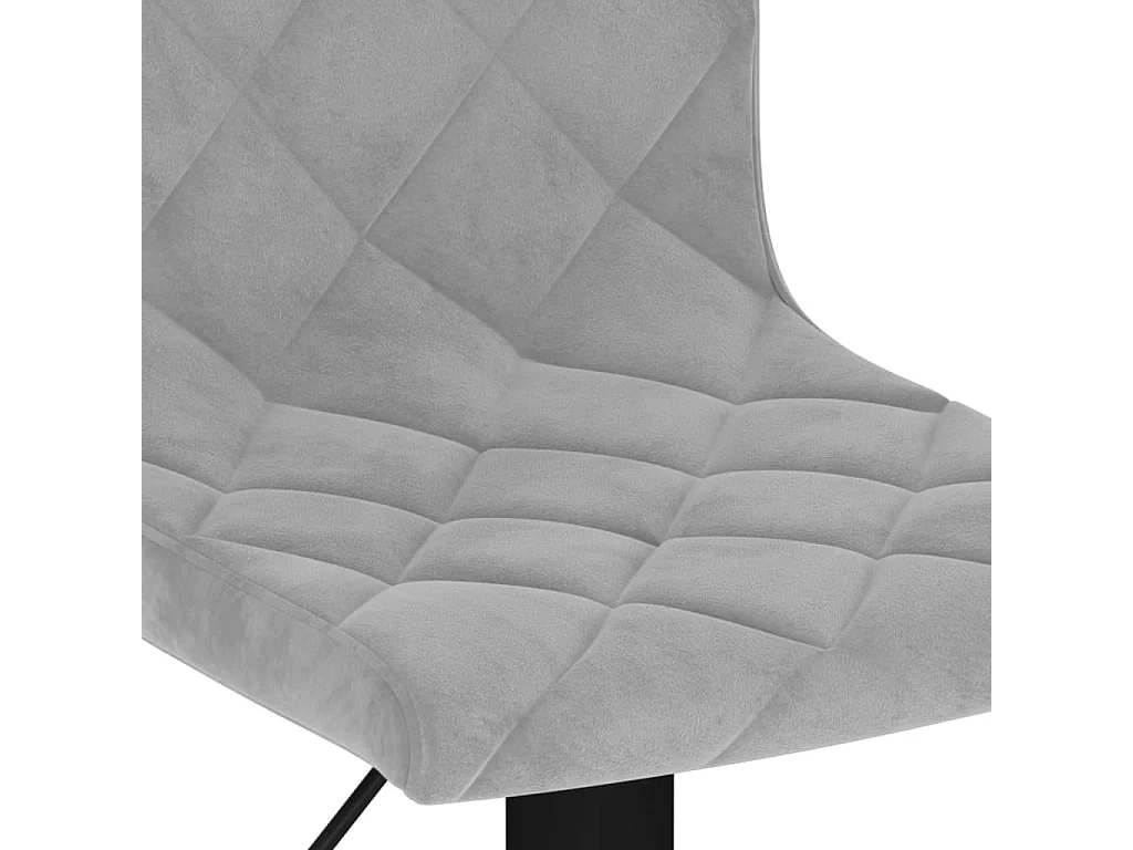 Tabourets de bar 2 pcs Gris clair Velours 9