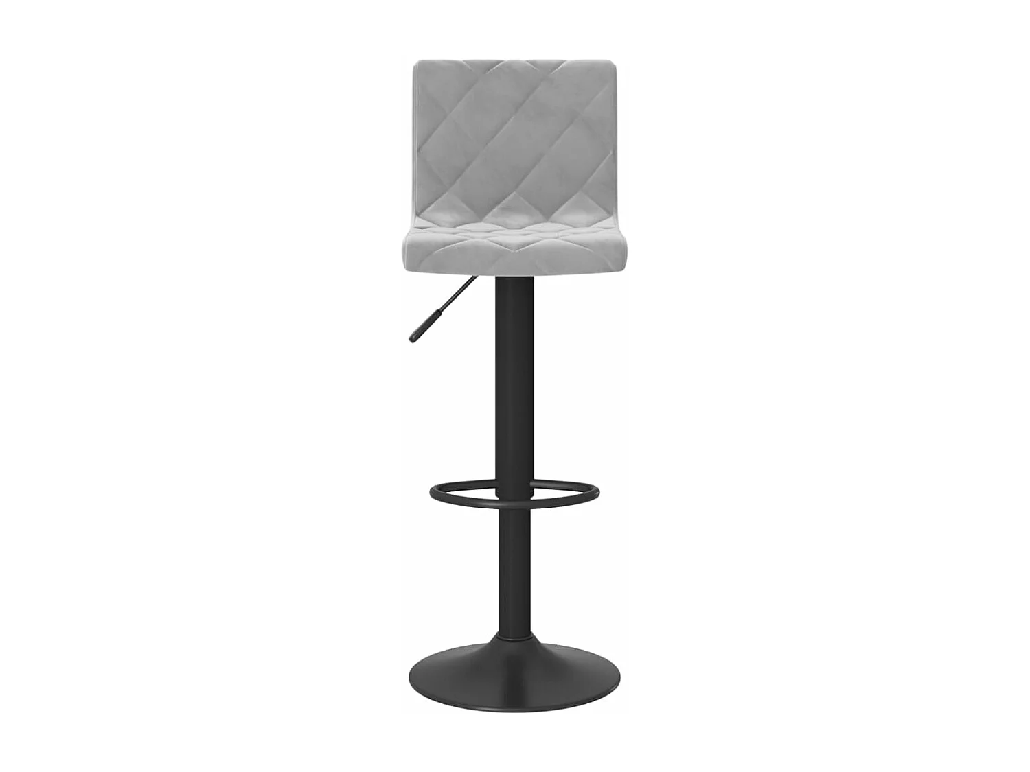 Tabourets de bar 2 pcs Gris clair Velours 9