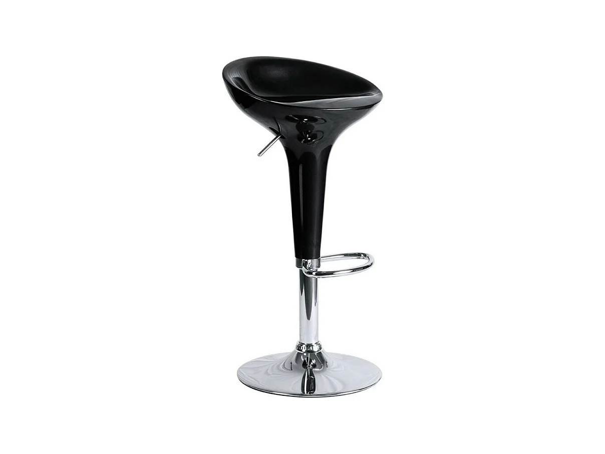 Tabouret noir brillant Vingo - Lot de 2