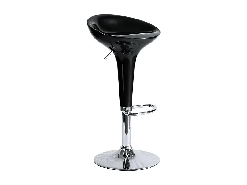 Tabouret noir brillant Vingo - Lot de 2
