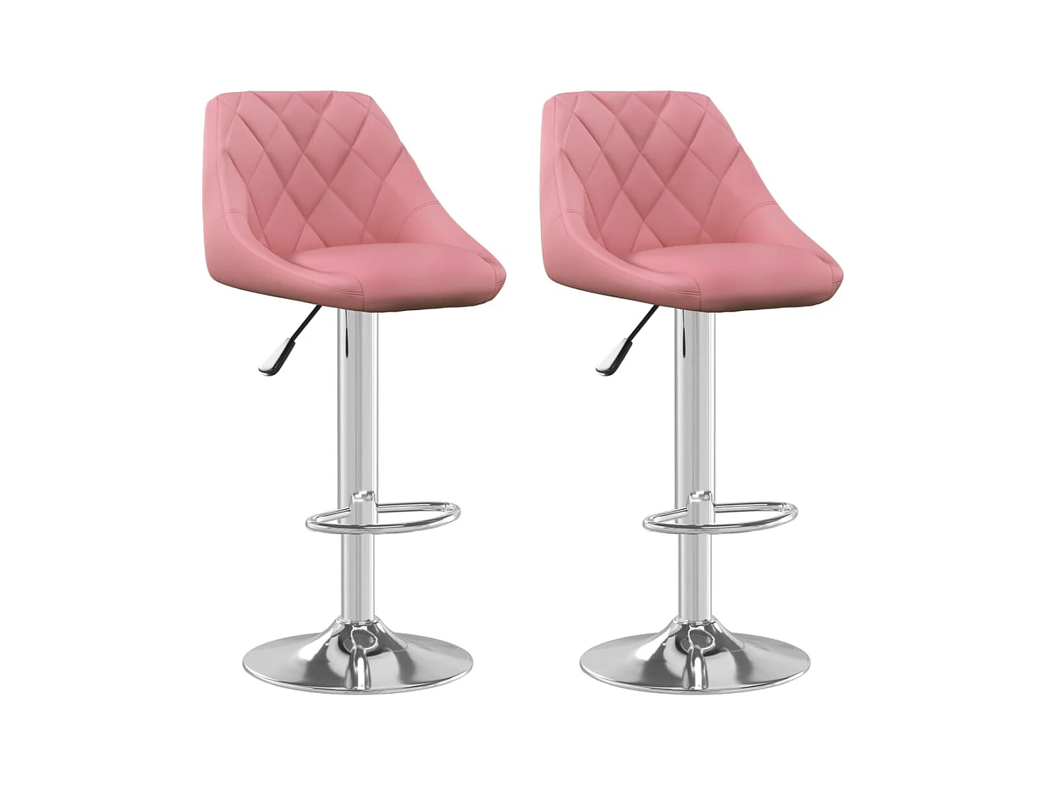 Tabourets de bar 2 pcs Rose Velours 8